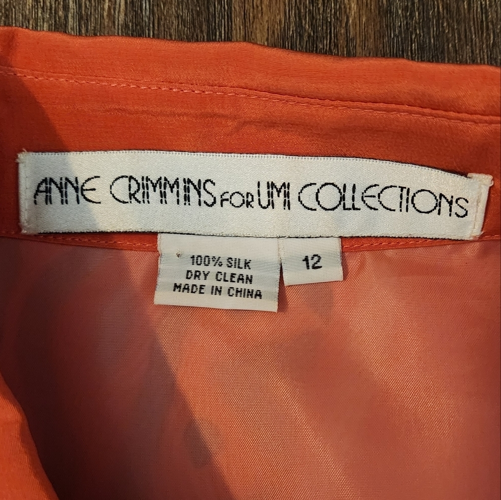 VTG Anne Crimmins for UMI Collections Silk Abstract Geometric Shift Dress 12 - Picture 4 of 11